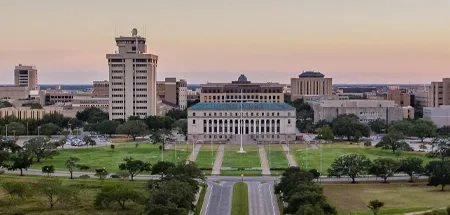 Dallas to College Station black car service route with luxury private transportation and professional chauffeur